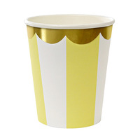 Toot Sweet Yellow Stripe Party Cups
