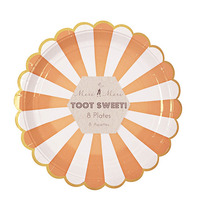 Toot Sweet Small Orange Striped Plate