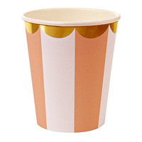 Toot Sweet Orange Stripe Party Cups