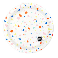 [knot&amp;bow]Rainbow Chip Party Plate