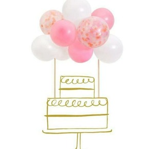 MeriMeri Pink Balloon Cake Topper
